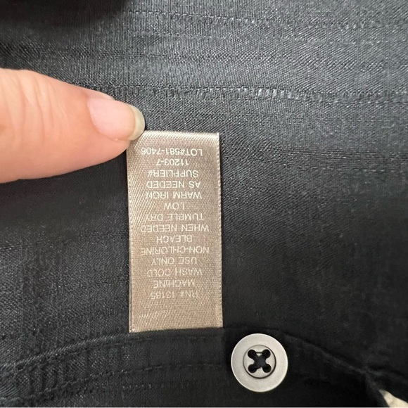 The Foundry Big & Tall Supply Co. Mens Black Short Sleeve Button Front Size 4XL - Picture 4 of 4